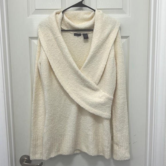 Moda International Sweaters - Womens Cream Wool Blend Long Sleeve Sweater Excellent Condition Sz XL